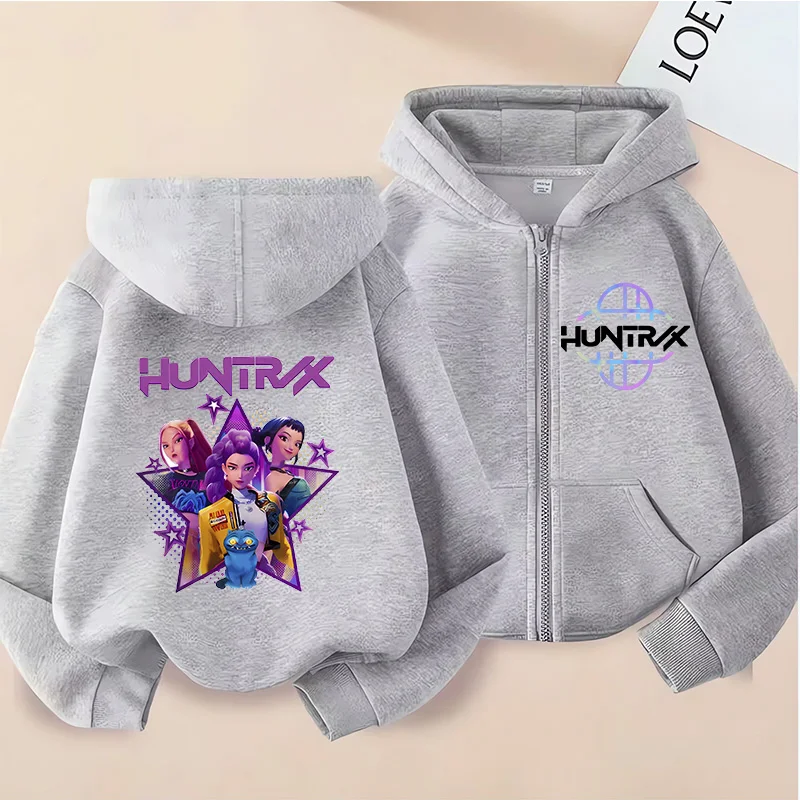 เสื้อฮู้ดซิป Y2k สไตล์ Kpop ลาย Demon Hunters เสื้อคลุมเด็ก เสื้อผ้าเด็กผู้หญิง เด็กผู้ชาย เสื้อฮู้ดซิป เสื้อคลุมลำลองสำหรับเด็ก