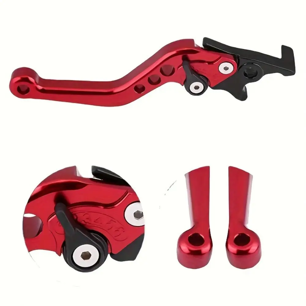 Accesorios modificados para motocicleta, mango de freno de disco doble CNC, palanca de freno ajustable para vehículo eléctrico