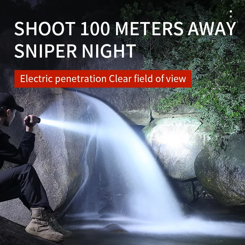 SUPERFIRE MI80-S 15W EDC Powerful Led Flashlight 18650 Battery 1100LM Torch Portable Camping Fishing Lantern Tactical flashlight