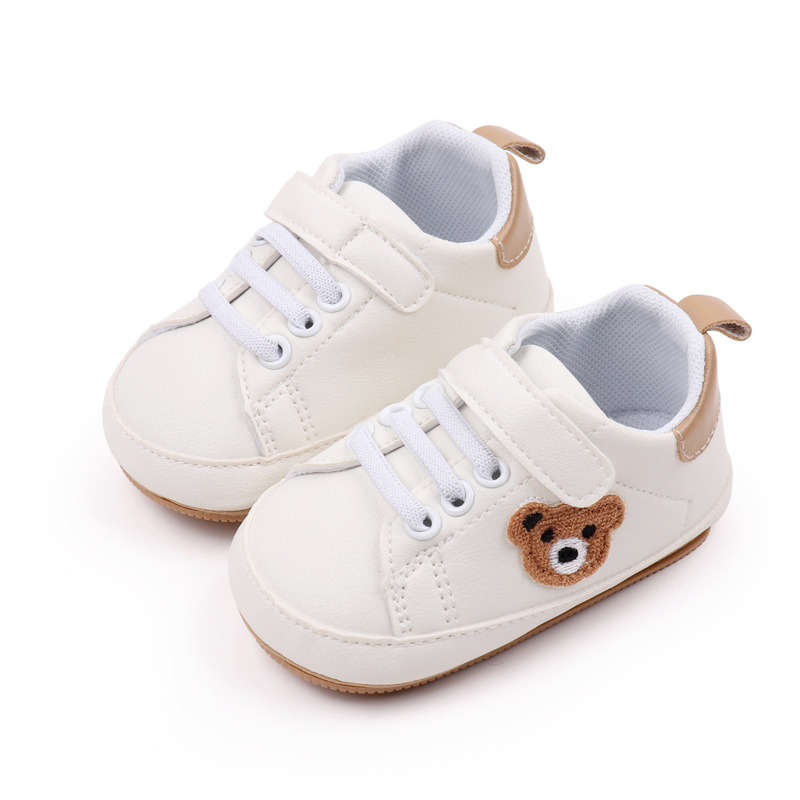 Babyschoenen Schattige beer Sneaker Lente- en herfststijl Hoge kwaliteit PU en TPR-zool Antislip 0-9-18 maanden Peuter Wandelen BMB3134