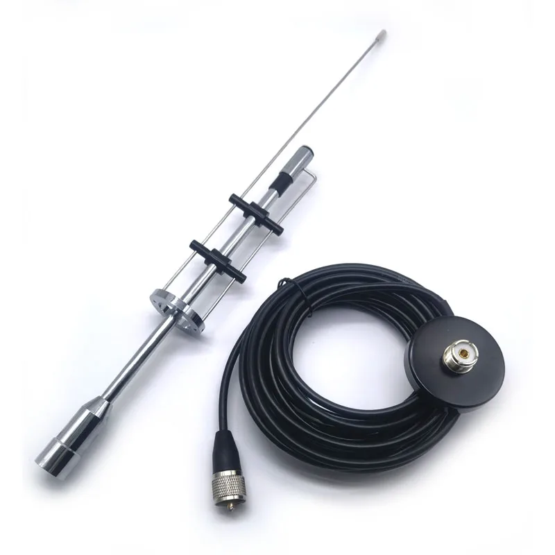 CBC-435 高利得デュアルバンド UHF VHF アンテナ CBC435 PL-259 磁気ベースハムカーラジオロングレンジャートランシーバーアンテナ