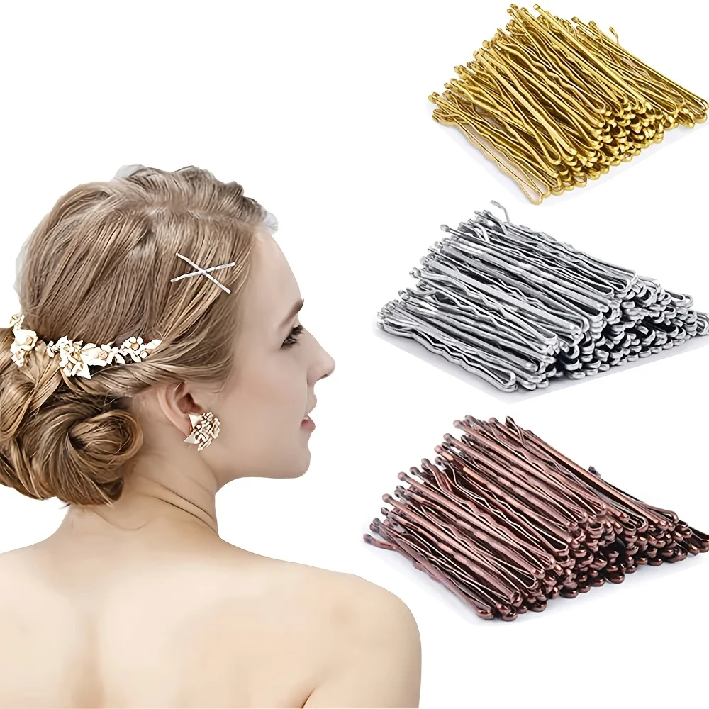 Pinzas para el cabello onduladas de metal en forma de U para mujer y accesorios para el cabello minimalistas vintage Clips de peinado de sujeción segura para todos los días y formales