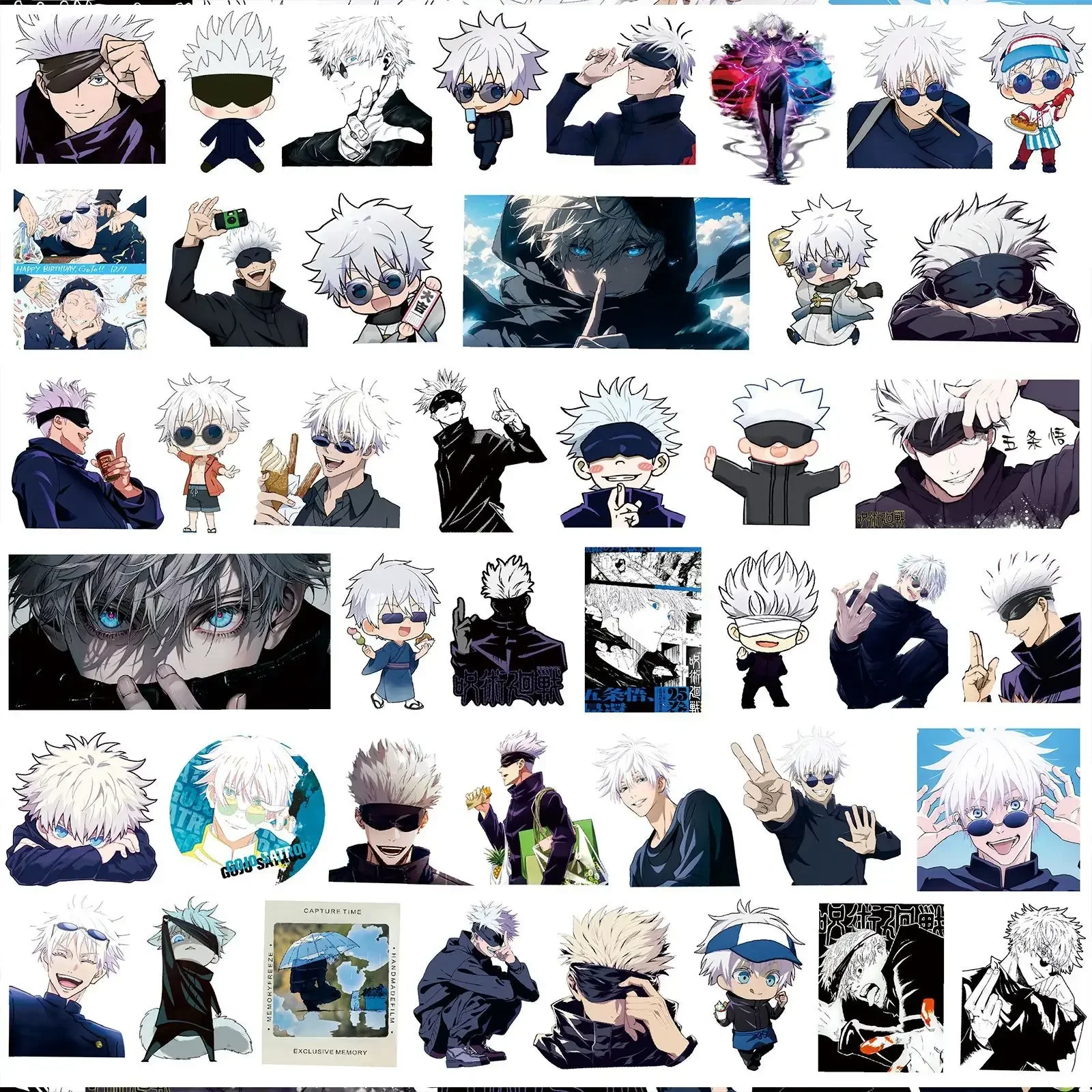 75PCS การ์ตูน Jujutsu Kaisen อะนิเมะสติกเกอร์ DIY โทรศัพท์แล็ปท็อปสเก็ตบอร์ดเด็ก Cool สติกเกอร์ Itadori Yuji Satoru Gojo Decal ของเล่น
