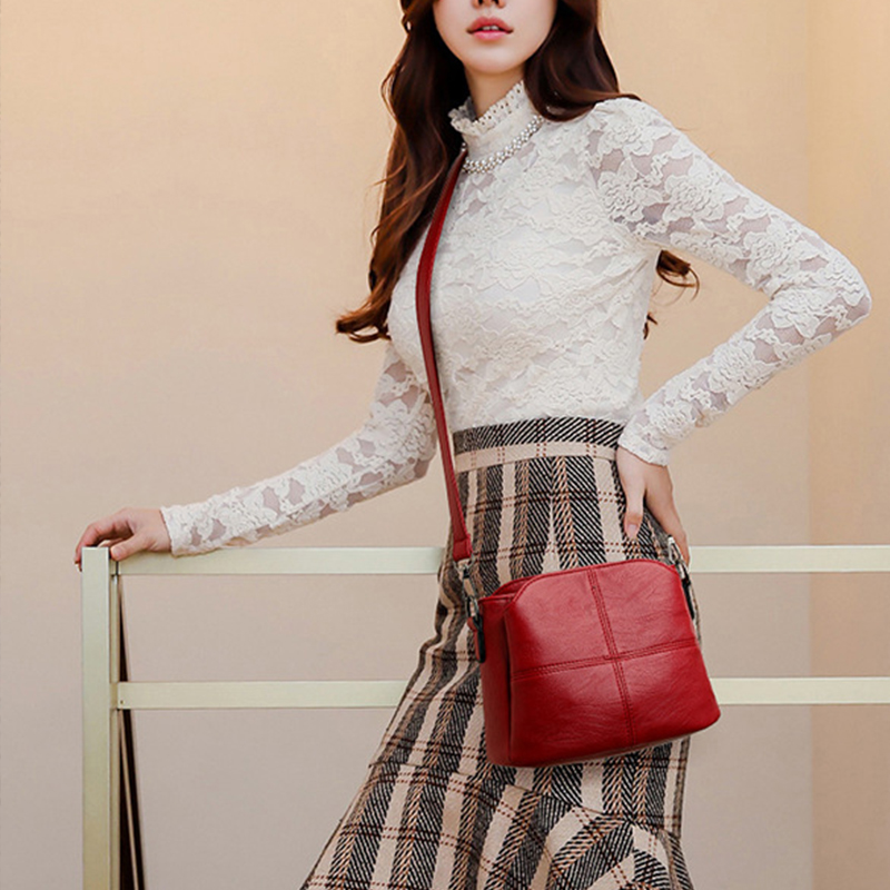 ヴィンテージ女性のソフト Pu レザーショルダーバッグスクエアソリッドカラークロスボディ中年女性の新しい大型女性メッセンジャーバッグ