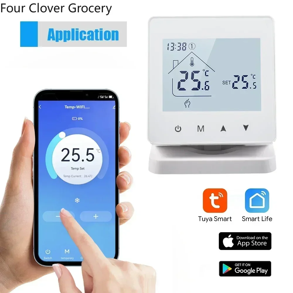 Termostato WIFI inteligente Tuya para caldera de Gas, calefacción de habitación, controlador de temperatura RF para el hogar, termostato programable, Google Alexa Alice