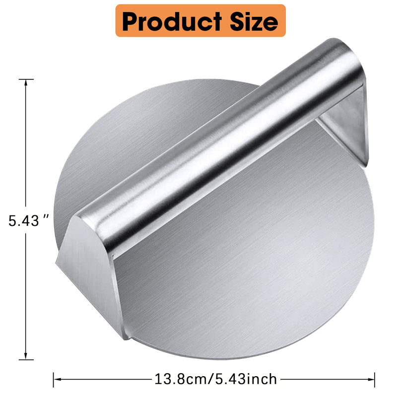 Stainless Steel Smash Burger Press Dropshipping Meat Masher Circular Meat Press Mold for Deli Meats Kitchen Accessories