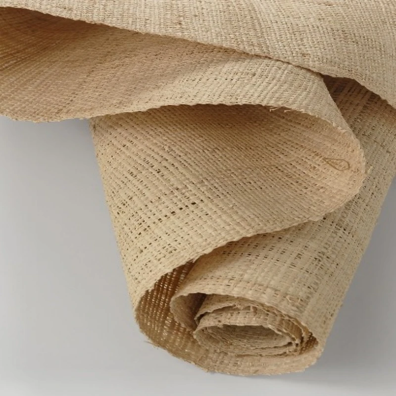 ธรรมชาติ Raffia Mat Handmade ทอเชือกหวายวัสดุ Webbing สําหรับเฟอร์นิเจอร์ภายในบ้านเก้าอี้โต๊ะเพดานตู้ตกแต่ง