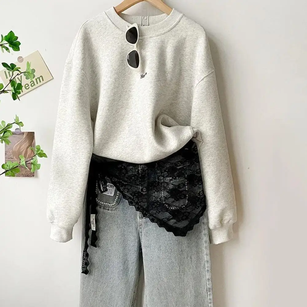Y2K-falda de media falda de encaje apilada para mujer, falda Bandage de tul con encaje, cortina a tope pequeña, Falda corta, bufanda triangular para el pelo con flores