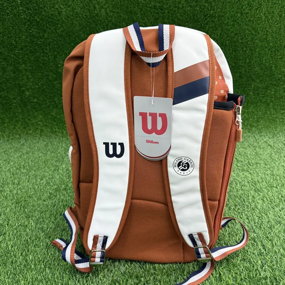 Теннисная сумка Wilson Roland Garros Clay, французский открытый памятный рюкзак для теннисных ракеток, макс. для 2 ракеток с отделением