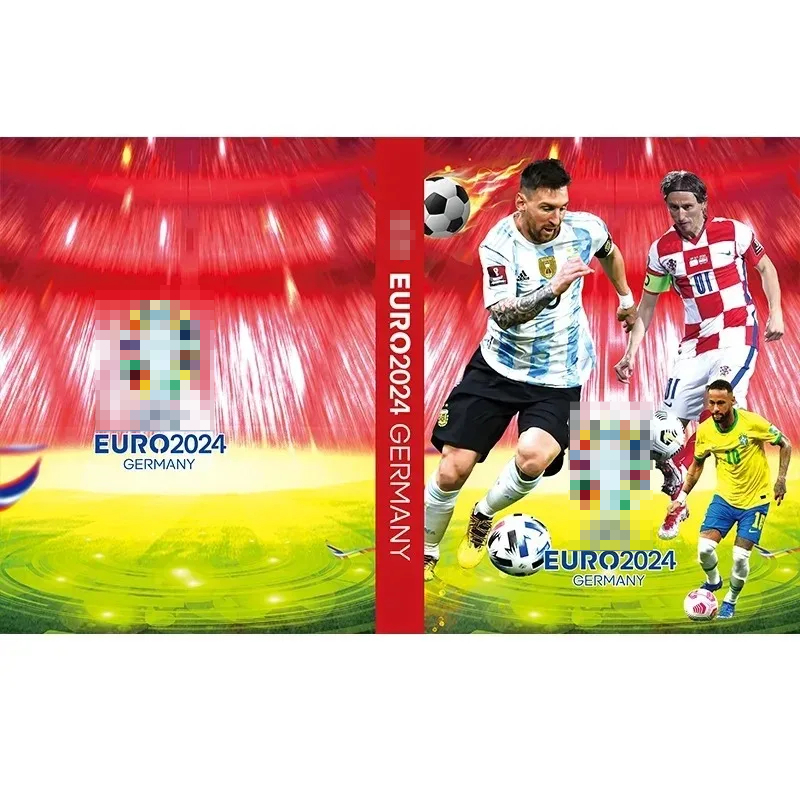 3D サッカーオールスター 240 個コレクションカードアルバムブックマップヨーロッパカップバインダーノートブック保護小冊子カードホルダー収納