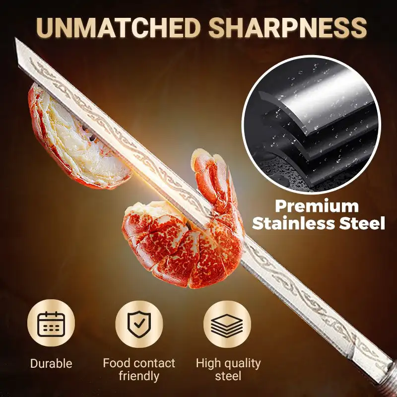 Cuchillo multiusos hecho a mano de doble cabezal Handgefertigtes Mehrzweck-Doppelkopfmesser