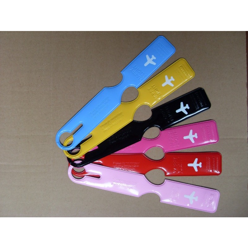 Capa de etiqueta de bagagem, mala de couro PU, clipe de endereço de identificação, etiqueta de embarque de bagagem, etiqueta portátil