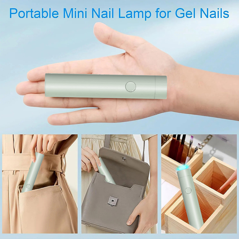 LULAA LED Light Nail Lamp Portable Gel Polish Drying Lamps UV Curing Flashlight Machine Pin Cure for Professional Nails Dryer