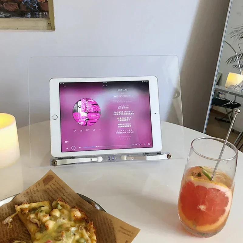 Lifted Laptop Stand Holder, Desktop Reading Rack, Ins Style Tablet Holder, Transparent Acrylic Reading Stand