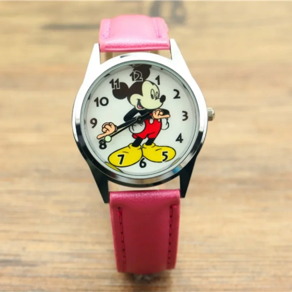 Disney Mickey Mouse nastoletnie zegarki dla dorosłych Vintage przegubowe ręce analogowy zegarek kwarcowy dla kobiet mężczyzn nastolatek modny zegarek na rękę