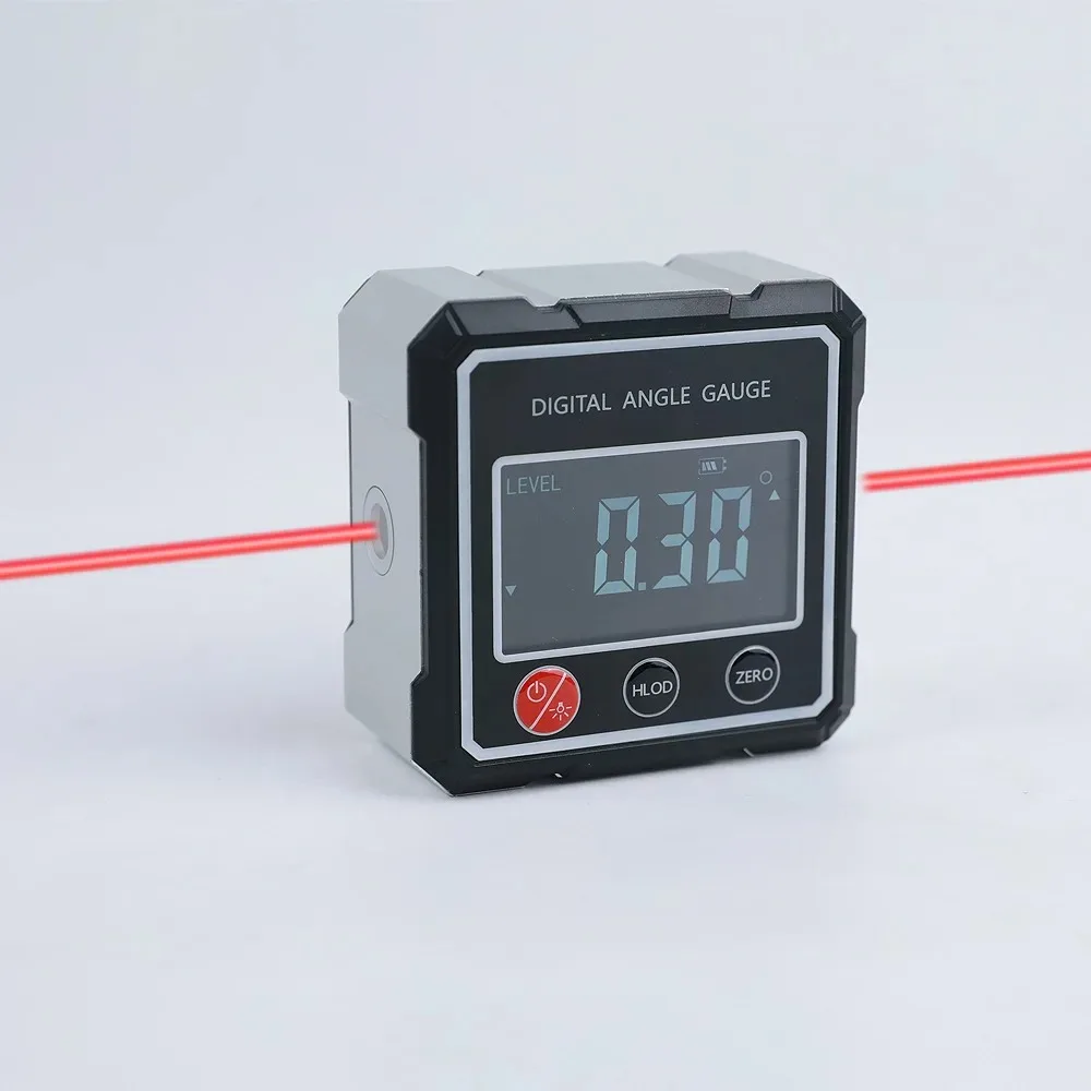 2-side Laser Digital Protractor Inclinometer Laser Level Ruler Inclinometer Magnetic Base Goniometer Magnet Angle Finder