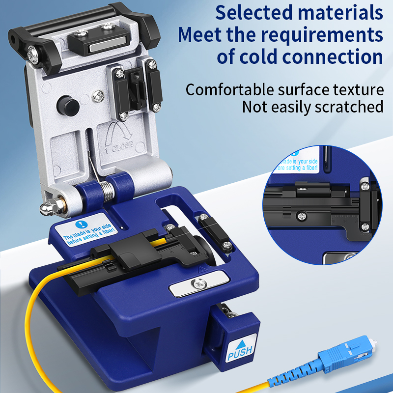 Economy FC-6S Fiber Cleaver Optical Fiber Cold Connection use Fiber Optic Cable Cutting Knife FTTH Cutter Tool 16 Sided Blade