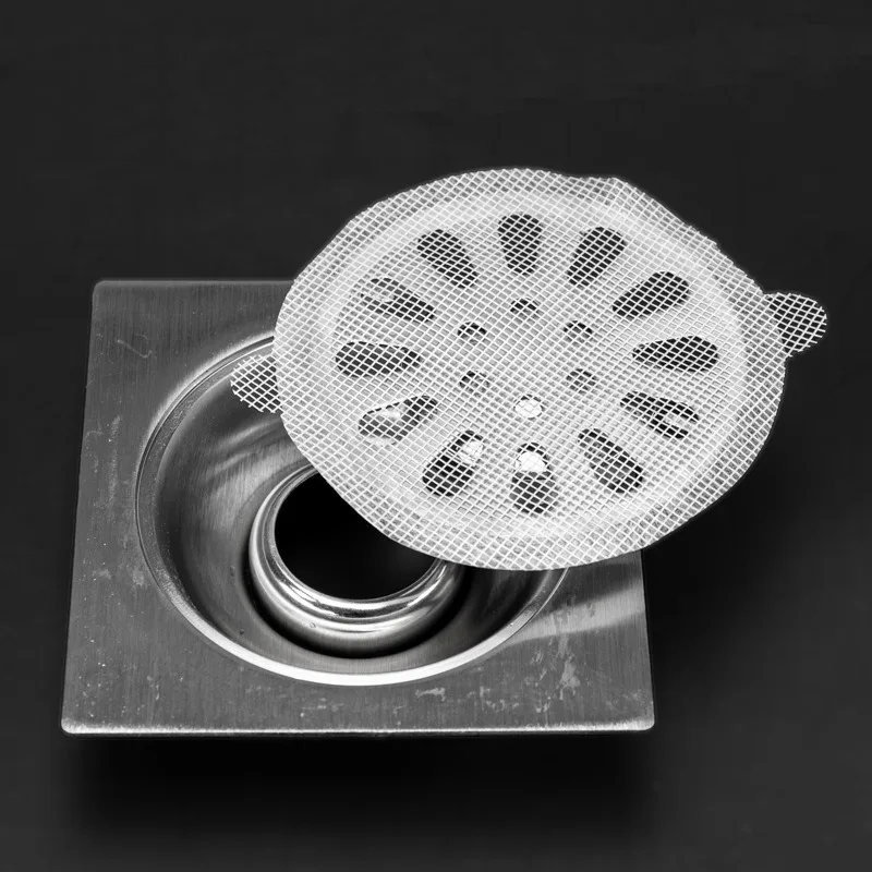 Pegatinas desechables para drenaje de suelo, tapón receptor de pelo, cubierta de drenaje para ducha de baño, filtro antibloqueo, colador de fregadero, 5/60 Uds.