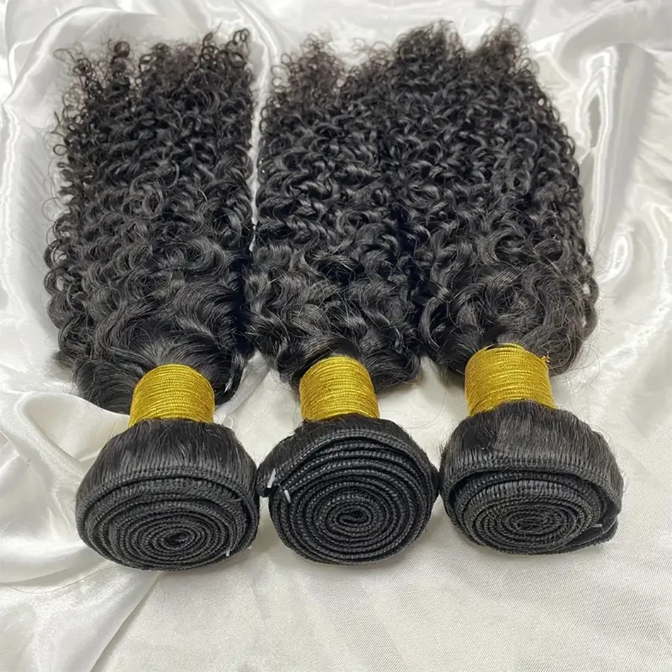 Tissage en lot mongol naturel Remy crépu bouclé, Extensions de cheveux bruts, offre en lots de 1, 3, 4