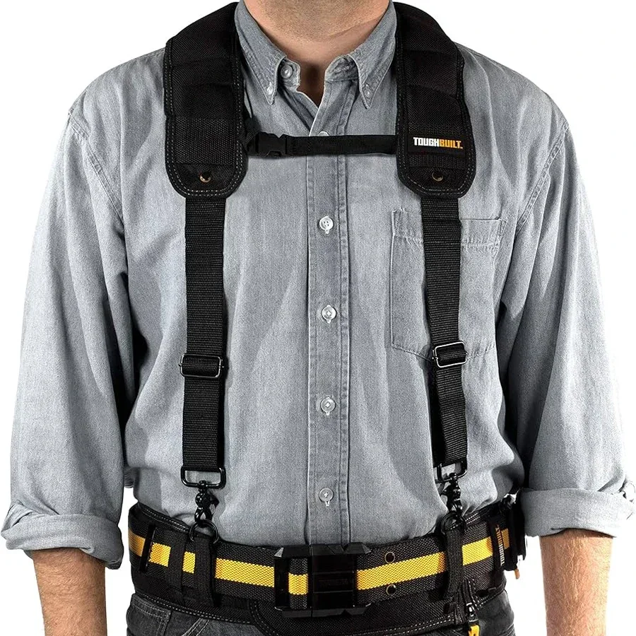 TOUGHBUILT TB-CT-51G Outdoor Tool Belt Comfortable Durable Duty Belt  Foam Shoulder Padder Suspenders for Work Belt Toughbuilt