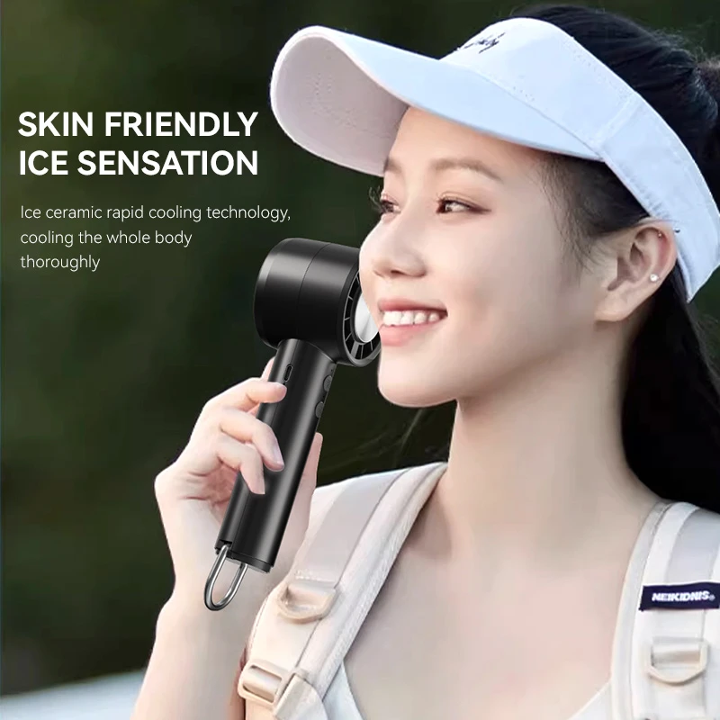 Silent High-speed Led Display High Wind Power USB Charging Fan Handheld Small Fan Refrigeration Air Conditioner Portable
