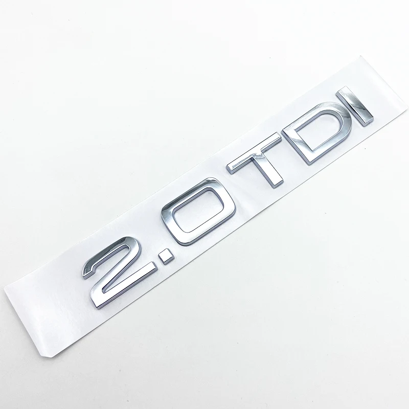 Pegatina para maletero de coche 3D ABS negro brillante 2,0 2,5 3,0 4,0 5.0TDI 30 35 40 45 50 55 TDI para Audi A1 A3 A4 A5 A6 A7 A8 Q2 Q3 Q5 Q7 TT