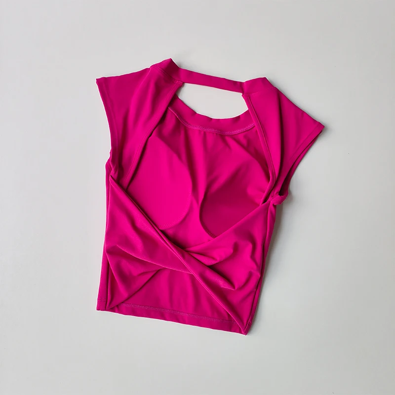Sujetador deportivo push-up para mujer, Top Sexy de belleza en la espalda, chaleco de Yoga para Fitness, ropa de gimnasio transpirable para correr para mujeres activas