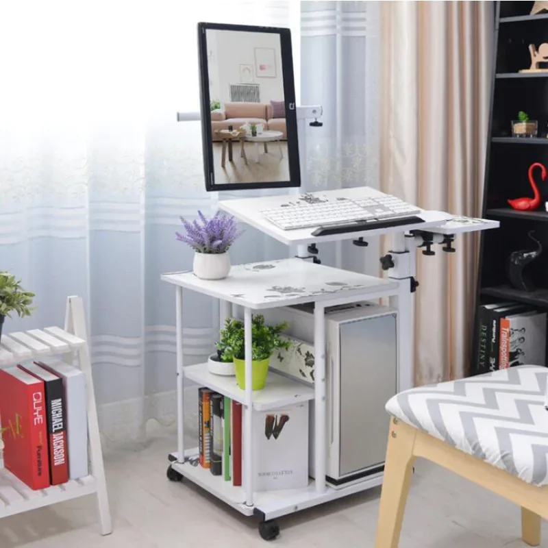 Simples Bed Side Laptop com suporte, Mesa do computador preguiçoso, PC Desk, Casa Rotativa Desktop