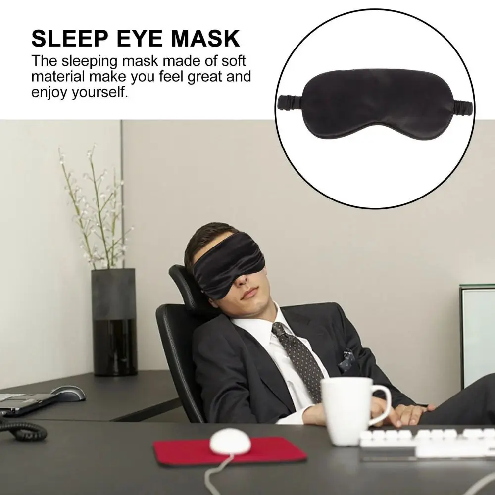 Máscara de ojos para dormir con sombreado de seda de imitación de doble cara y correas elásticas para transpirabilidad