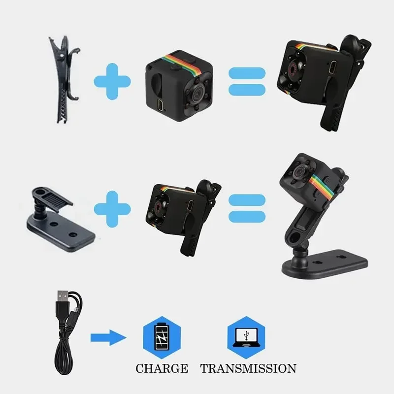 Tragbare HD-Minikamera, kleine Nanny-Kamera, Video-Voice-Recorder, verdeckte Überwachungskamera für den Innenbereich für die Überwachung im Home-Office ​ ​