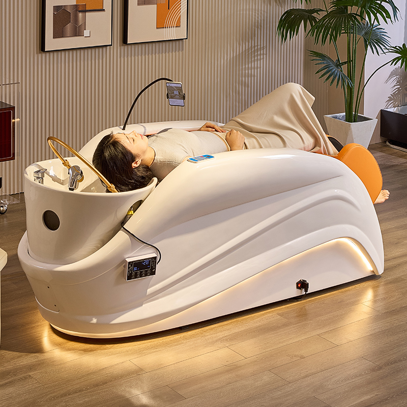 Multifunktionales Ganzkörper-Schönheitssalon-Kopf-Spa-Liegendes elektrisches Massage-Shampoo-Bett