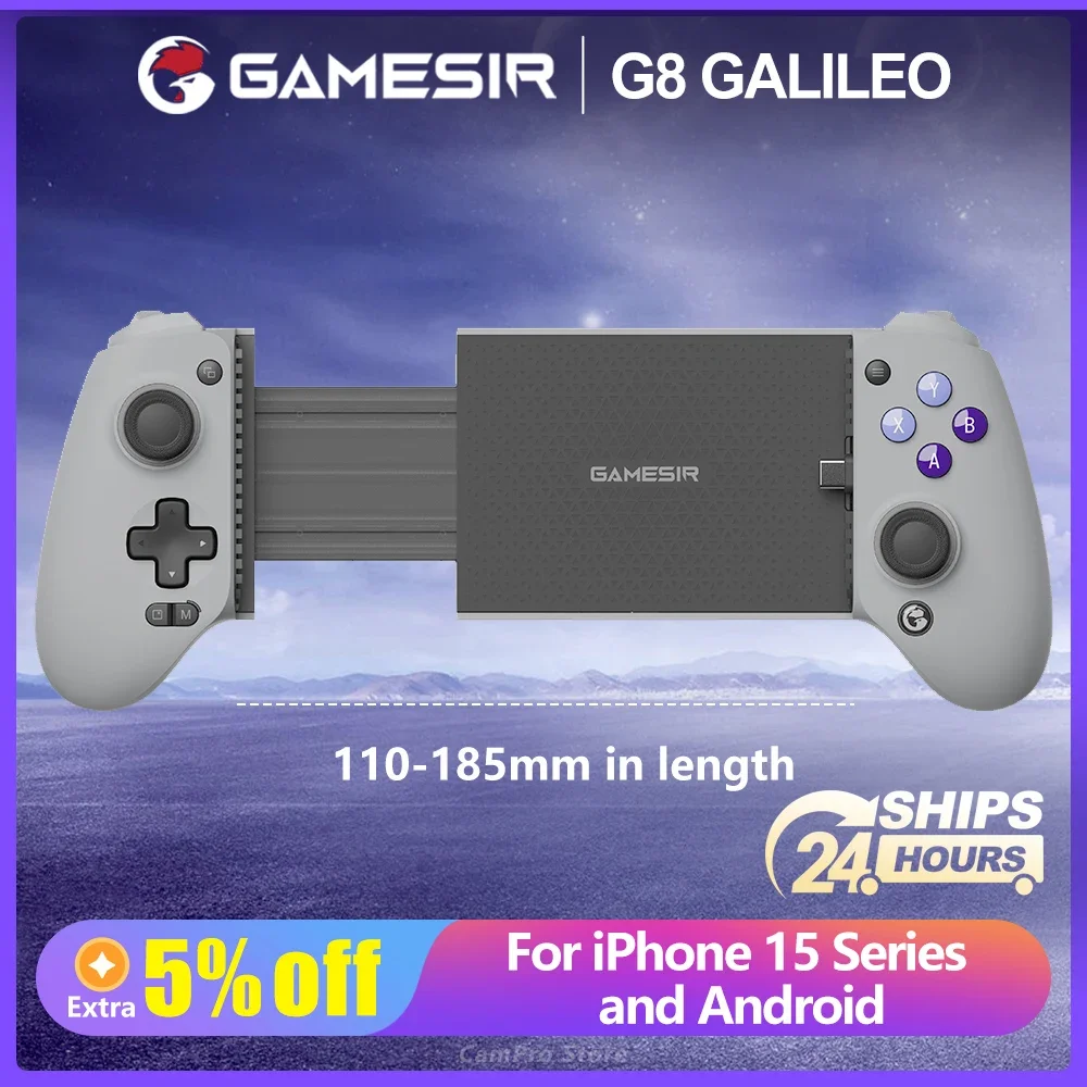 GameSir G8 갈릴레오 휴대폰 게임패드 게임 컨트롤러 (홀 이펙트 조이스틱 포함) 아이폰 15 안드로이드 휴대폰 클라우드 게임용