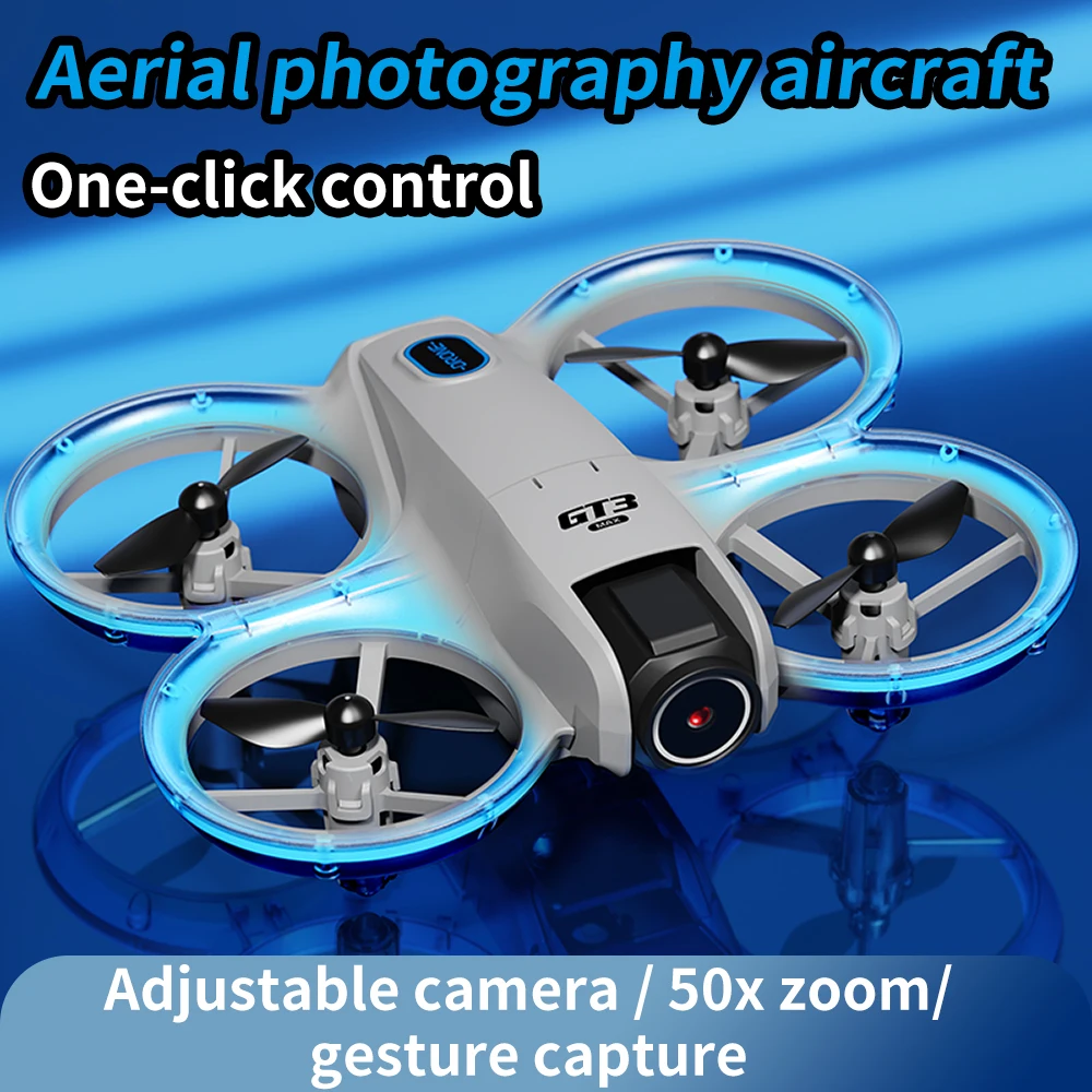 GT3 Drone 8K HD Câmeras Duplas 180 °   5G WIFI GPS Brushless Motor FPV Evitar Obstáculos Quadricóptero Dobrável com Brinquedo de Controle Remoto