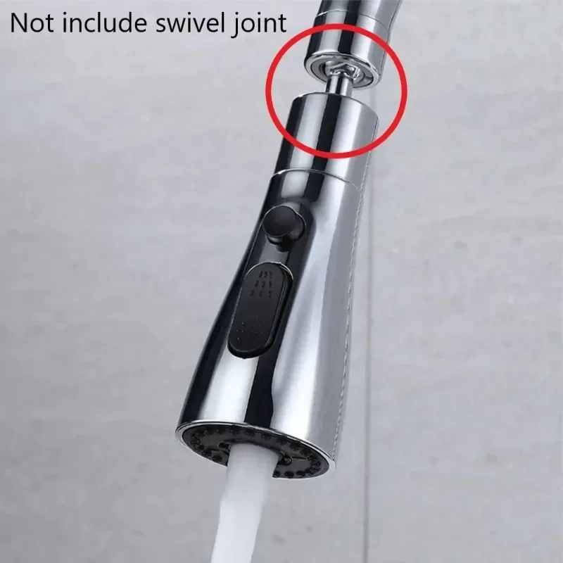 For 1/2" Connection Kitchen Pull Out Faucet Sprayer Nozzle 3 Modes ABS Water Saving Bathroom Basin Sink Shower Spray Head