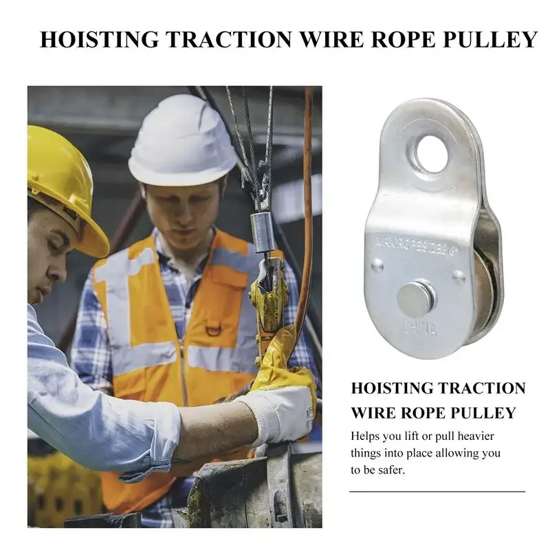 2 Chiếc Đĩa Đơn Ròng Rọc Thép Treo Dây Kéo Bánh Xe Nâng Dây Cáp Ròng Rọc Cho Máy Công Nghiệp Cần Cẩu