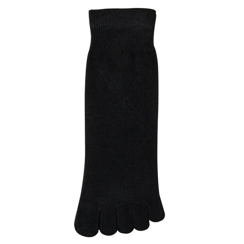 Calcetines de cinco dedos para hombre, calcetines de cinco dedos de algodón puro que absorben el sudor, calcetines con punta abierta de tubo medio, calcetines para dedos de los pies para hombre