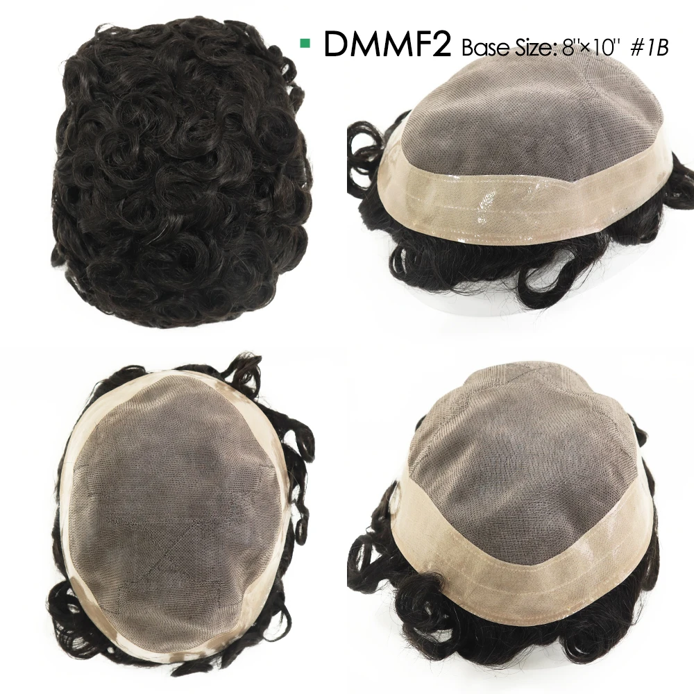 ขาย Mono ลูกไม้และ PU Mens Toupee ขนาดและฐานวิกผมสําหรับชายผมอินเดียผู้ชาย Capillary Prothesis Toupee