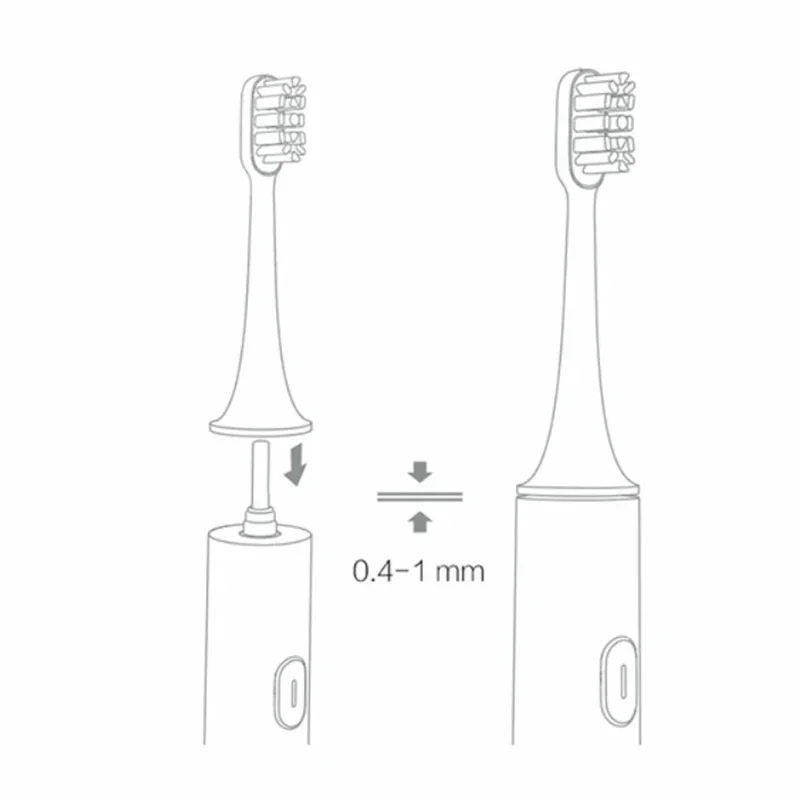 8PCS Für XIAOMI MIJIA T100 Ersatz Pinsel Köpfe Sonic Elektrische Zahnbürste Vakuum DuPont Weichen Borsten Geeignet Düsen