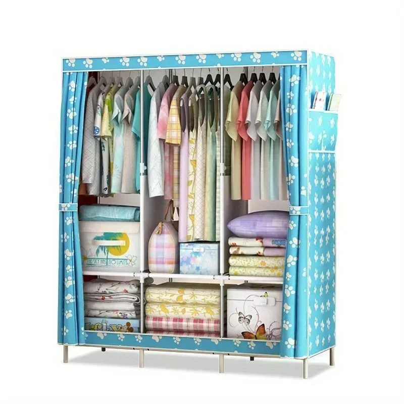 Guarda-roupa simples transfronteiriço, guarda-roupa à prova de poeira, economia doméstica, dormitório, cabide, simples e moderno, quarto