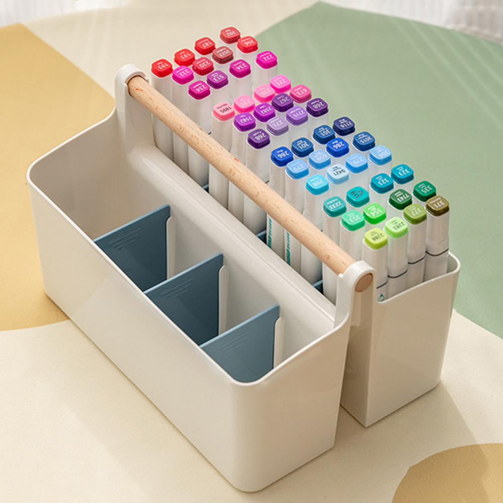 Tragbare Desktop Stift Halter Große Kapazität Nette Marker Stift Schreibwaren Lagerung Box Kreative Bleistift Halter Desktop-Organizer