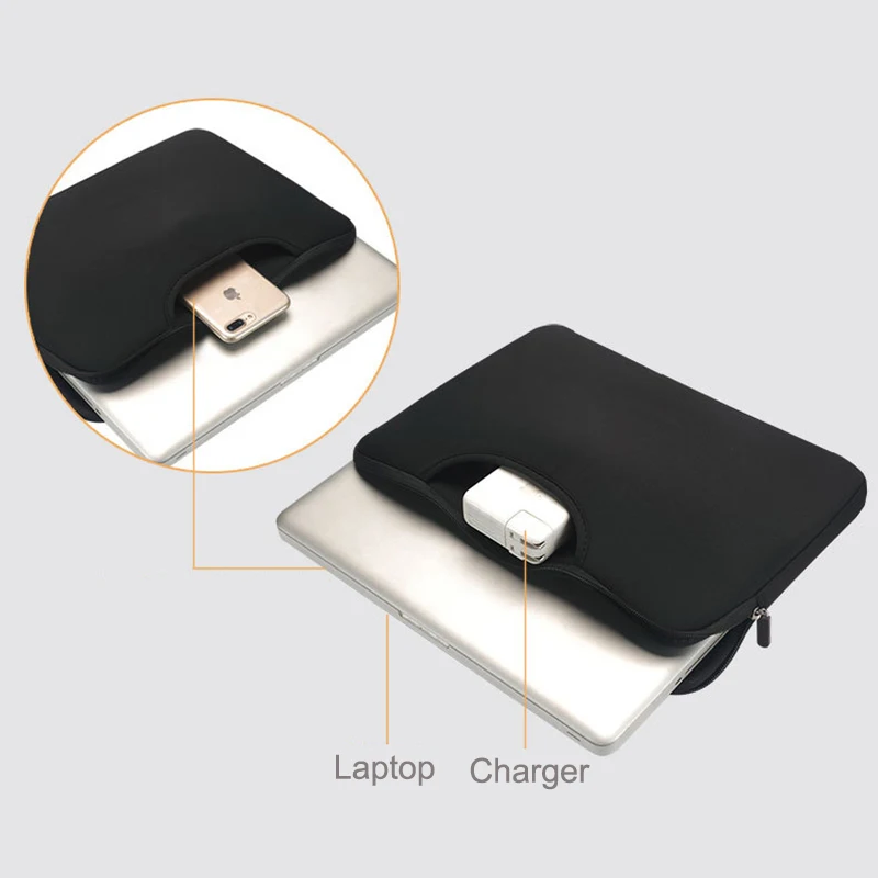 Bolsa para laptop 11 12 15 15.6 polegadas para xiaomi macbook air pro 13 manga 14 capa computador notebook acessórios para pc feminino