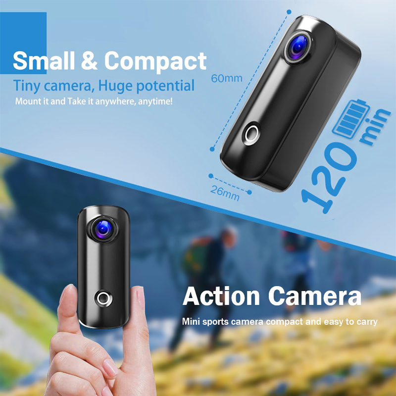 SJCAM C100 Plus Action Camera 4K 30M Impermeabile 2.4G WiFi Action Sport action cam EIS casco da bicicletta motocicli