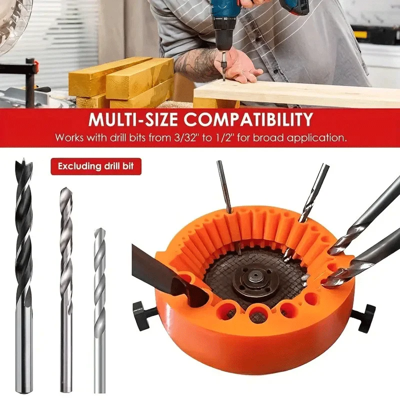 1/2/3PCS Multipurpose Drill Bit Grinding Sharpener Polishing Grinding Tool 118 Degree Angle Grinder Handheld Drill Sharpener