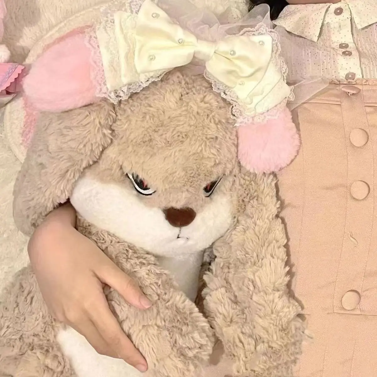 ขนาดใหญ่ขนาด Angry Rabbit Plush ของเล่นน่ารักสัตว์ Plushie ตุ๊กตา Kawaii ตุ๊กตาของเล่นชุดตกแต่งห้องของขวัญวันเกิด