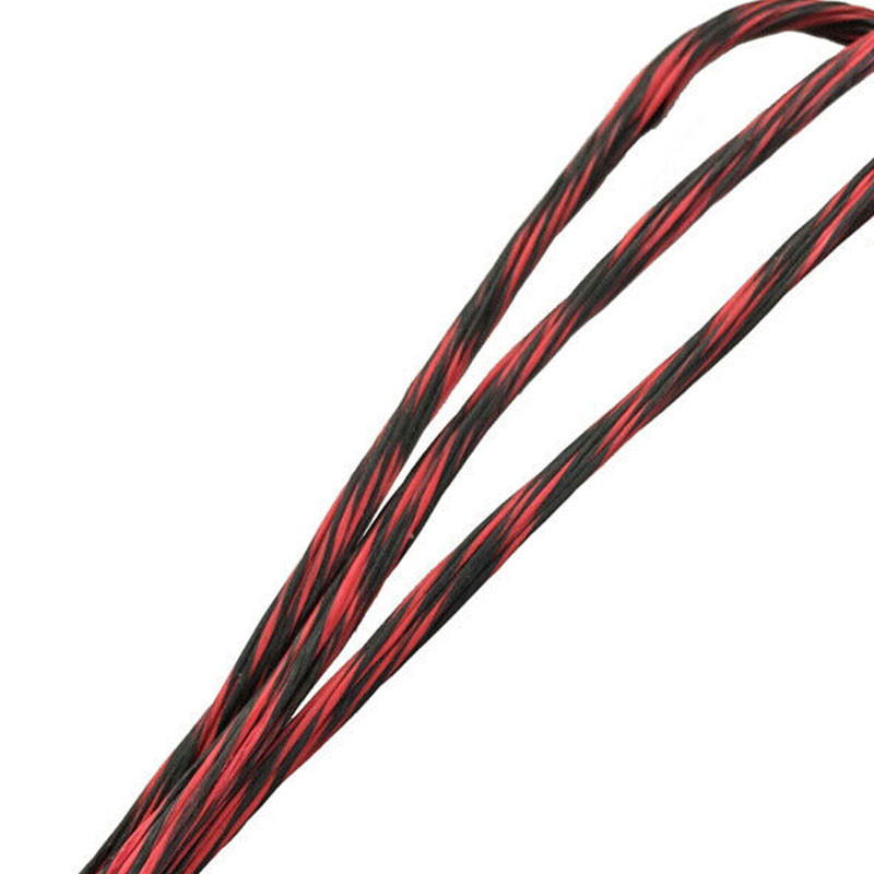 16 Stränge Bogensehne Bogenschießen Recurve Bogen Langbogen Ersetzen Bogensehne Fit 48''-70''Bogen Schwarz Und Rot Bogen String Schießen