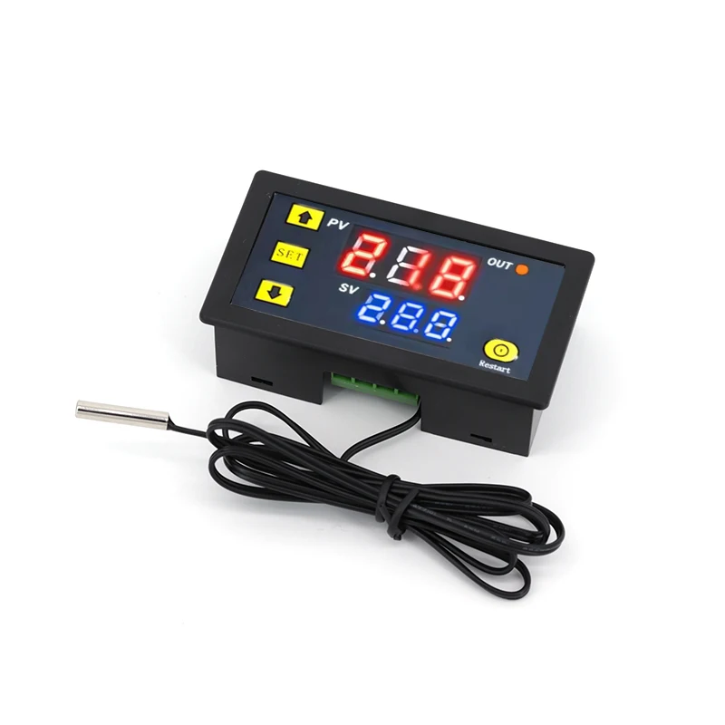 Termostato Digital de pantalla LED con Control de temperatura, instrumento de Control de calor/refrigeración, W3230, 12V, 24V, AC110-220V, 20A