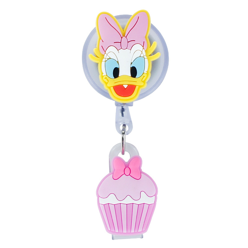 Mickey Minnie Donald Daisy For ID Card Holder Scalable Toggle Clip Employee Card Doctor Nurse Chest Card Student Bus Card Holder