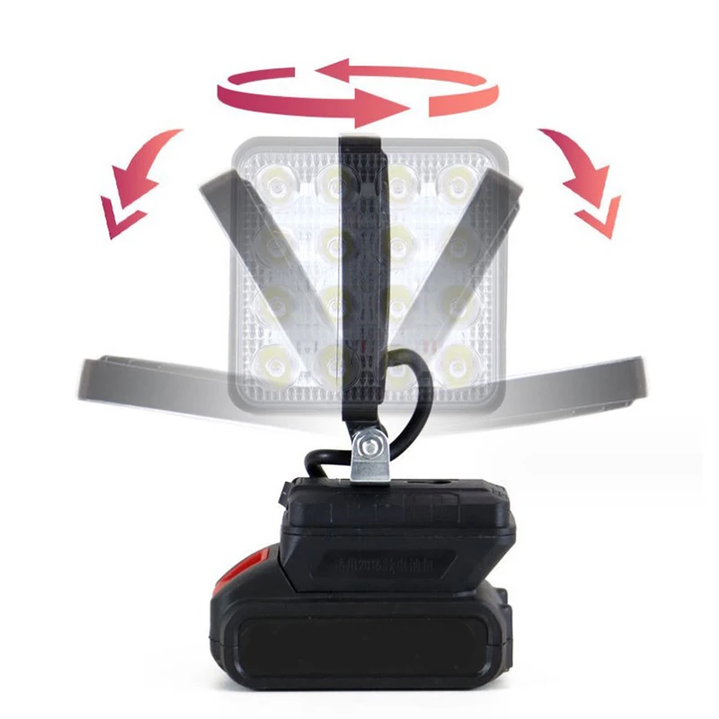 For Makita 18V Li-ion Battery LED Work Light 3/4/8 Inch Flashlight Portable Emergency Flood Lamp Outdoor Camping Hiking Lamp