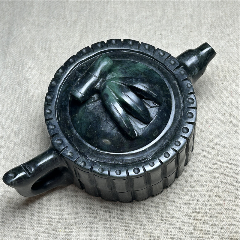 Yao Wangshi olla de bambú, tetera de meteorito del Tesoro tibetano, taza de bambú, hervidor hecho a mano, estilo tallado