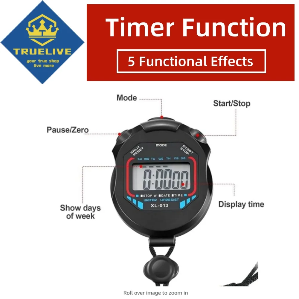 5/3/1PCS Stopwatch Counter Handheld Sport Stopwatch Waterproof Digitale Display LCD Chronometer Count Timer Fitness Timer
